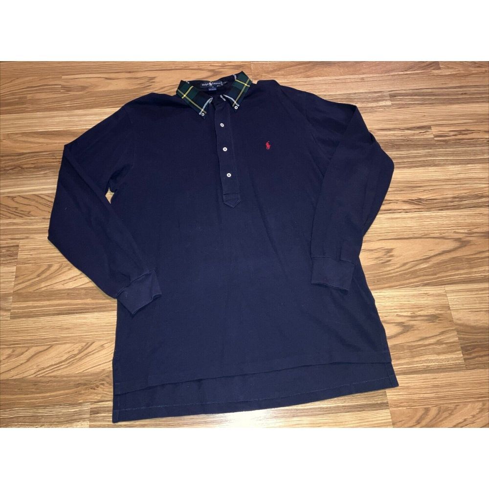 Polo Ralph Lauren rugby Men's 100% cotton polo shirt Navy sz Large